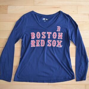Genuine Merchandise Boston Red Sox Long Sleeve Tee Scoop Neck